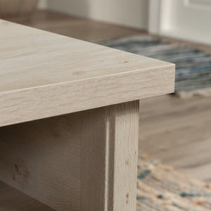English Elm Lift-Top Coffee Table with Concealed Storage and Full-Extension Drawer, Lift Mechanism Enhances Use Gray B356P402601