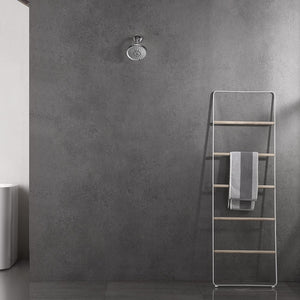 English Elm 6 High-Pressure Shower Head 5" Rain Fixed Ceiling-Mount with 6 Spray Modes, Anti-Clog Nozzles, Easy Install, Low-Flow Performance Chrome T3177P277453