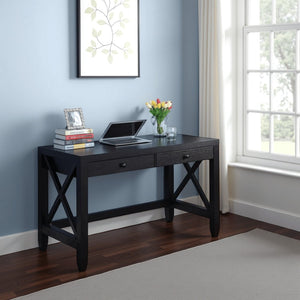 English Elm Desk with Rolling File Cabinet Two Storage Drawers Warm Cocoa Finish Home Office B056P416990