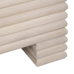 Crestview Collection Transitional Media Sideboard - Elegant Bleached Wood Tv Stand With Hidden Pulls & Storage Solutions Cream Solid Wood Cvfdr1228