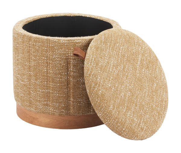 Zuo Modern Fije Storage Ottoman – Modern Elegance With Versatile Style For Home Or Hospitality Spaces Yellow 100% Polyester,Plywood,Mdf 110770-zuo-modern