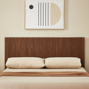 English Elm Queen Lift-Up Storage Bed Frame with Curved Wooden Design, Hydraulic Easy-Access Storage, 1000lb Capacity Walnut W1820P379903