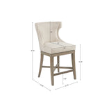 Madison Park Carson Transitional Counter Stool with Swivel Seat MP104-0512 Cream