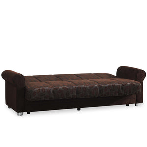 English Elm PrimeNest Grandera Collection Upholstered Convertible Sofabed with Storage, Chenille Upholstery, 74.8" Sleeper Dark Brown B030P286476