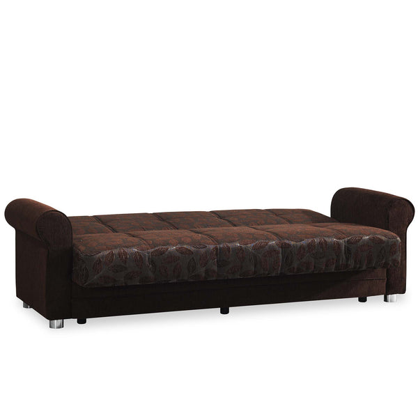 English Elm PrimeNest Grandera Collection Upholstered Convertible Sofabed with Storage, Chenille Upholstery, 74.8" Sleeper Dark Brown B030P286476
