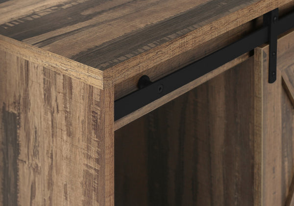 English Elm Tv Stand 60 Inch Rustic Farmhouse Console with Sliding Barn Doors, Ample Storage, Cable Management Brown 64 L x 20 W x 6 H B2710P219115