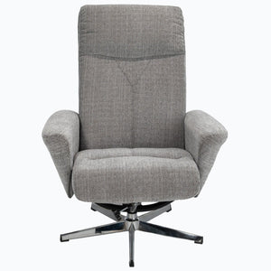 English Elm Swivel Faux Leather Manual Recliner with Ottoman Ergonomic Lounge Chair for Living Room W1622P460966