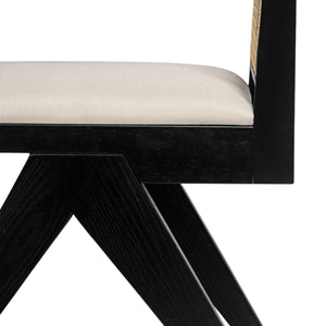 English Elm Christopher Knight Home® - Chandigarh Dining Room Chairs Set Of 2 - Stylish Cane Back & Grey Cushion For Modern Farmhouse Decor N768P241398B