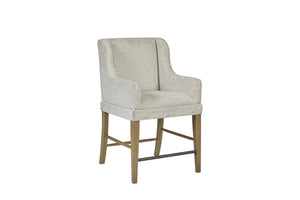 English Elm Upholstered Chair with Hickory Veneer Cashew Finish, Polyester Fabric Comfort, Stylish Backrest Light Tan 35.5 L x 26.25 W x 29 H B2699P383851