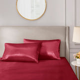 Madison Park Essentials Satin Glam/Luxury Luxury 2 PC Pillowcases MPE21-782 Red