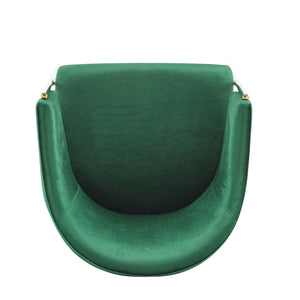 English Elm Christopher Knight Home® - Modern Velvet Upholstered Dining Chair with Plush Velvet Seat and Sleek Metallic Frame for Comfort Emerald,Gold 32.25 L x 23.75 W x 21.25 H N776P224512G