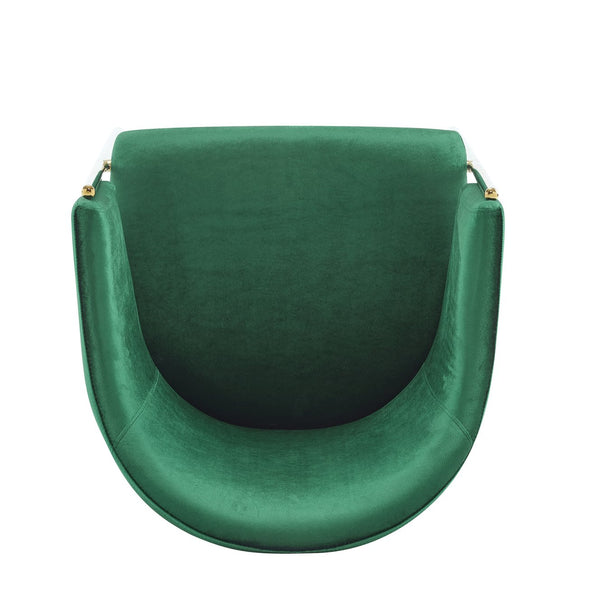 English Elm Christopher Knight Home® - Modern Velvet Upholstered Dining Chair with Plush Velvet Seat and Sleek Metallic Frame for Comfort Emerald,Gold 32.25 L x 23.75 W x 21.25 H N776P224512G