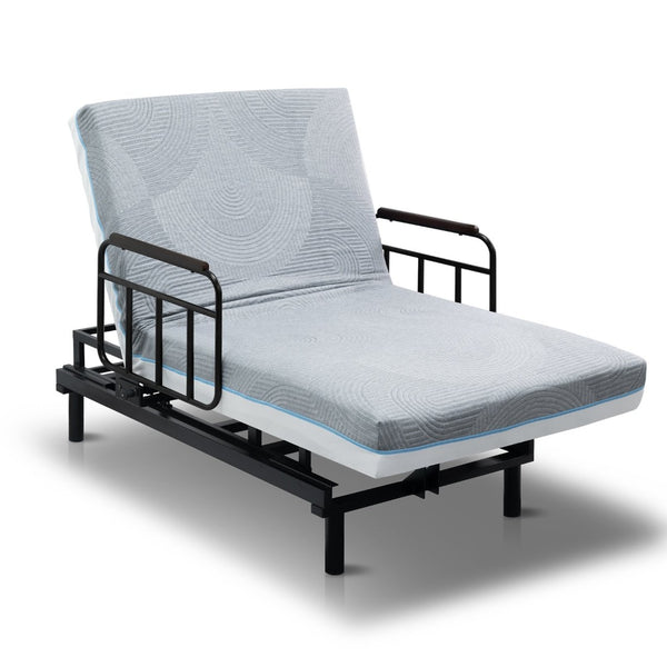 English Elm Electric Lift Bed for Seniors with Okin Motor Steel Frame and Adjustable Backrest W2699S00108