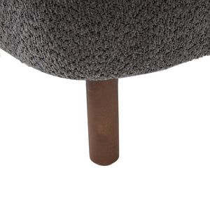 English Elm Swivel Club Chair Barrel Back Faux Leather 360 Degree Turn Living Room Accent Dark Grey N776P246078D