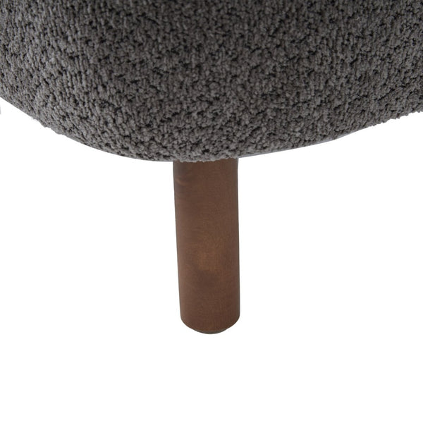 English Elm Swivel Club Chair Barrel Back Faux Leather 360 Degree Turn Living Room Accent Dark Grey N776P246078D