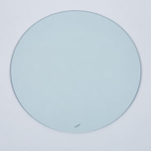 English Elm Tempered Glass Round Table Top 80cm Clear Surface for Coffee or Dining Bases W234P192017