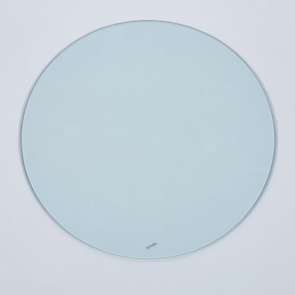 English Elm Tempered Glass Square Tabletop 90cm Clear Contemporary Surface for Dining or Office W234P192019