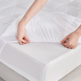 Madison Park Cloud Soft Casual Overfilled Plush Hypoallergenic Down Alternative Waterproof Mattress Pad MP16-3146 White