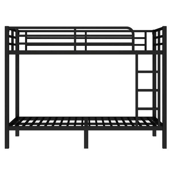 English Elm Metal Twin Xl Over Twin Xl Bunk Bed – Durable, Space-Saving Design For Teens & Adults, Black Finish W1580P309628