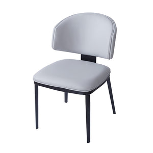 English Elm Christopher Knight Home® - 7 Pieces Modern Wood Faux Leather Metal Dining Set with Tapered Rubberwood Legs and Comfort Chairs Black+ Gray,Natural N768P263098G_6_64676.00NOAK