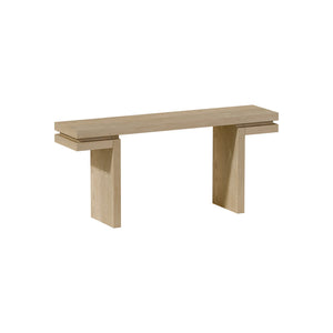 English Elm 66" Extra Wide Real Wood Veneered Console Table with Massive Surface and Open Storage for Home Oak W1435P312700