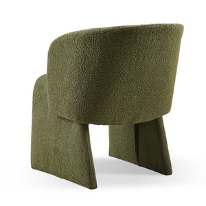 English Elm Modern Boucle Dining Chair Upholstered Teddy Accent Seat for Living Room Bedroom Office Comfortably Chic Green W1164P190844