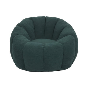 English Elm Bean Bag Lounge Chair Faux Fur Memory Foam Armrests Ergonomic Seat for Adults Green W2200P239874