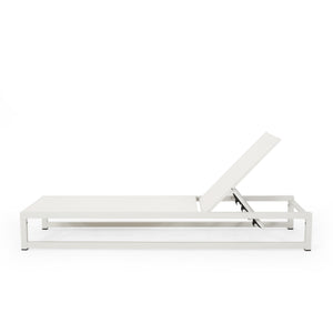 English Elm Christopher Knight Home® - Venice Chaise Lounge - Adjustable, Lightweight, Weather-Resistant Poolside Comfort With Mesh Seating 61698.00WWHIMP2