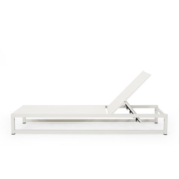 English Elm Christopher Knight Home® - Venice Chaise Lounge - Adjustable, Lightweight, Weather-Resistant Poolside Comfort With Mesh Seating 61698.00WWHIMP2