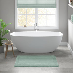 English Elm 1 Heavyweight Cotton Tufted Bath Rug Reversible Spa Grade Absorbent Floor Mat Green B035P319563
