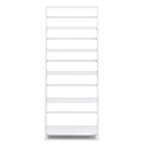 English Elm Acadian White Bookcase - Handcrafted Solid Wood With 5 Spacious Shelves For Stylish Organization B136P158275
