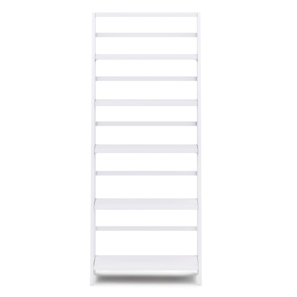 English Elm Acadian White Bookcase - Handcrafted Solid Wood With 5 Spacious Shelves For Stylish Organization B136P158275