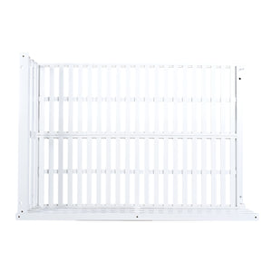 English Elm TOPMAX Acacia Wood Porch Swing Bed with 96" Hemp Ropes, Open-Side Minimalist Patio Lounger, 350lb Capacity White N717P265860K