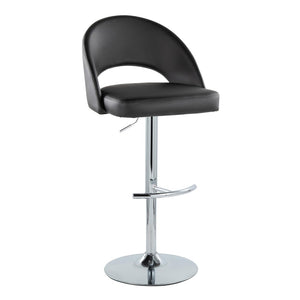 English Elm Adjustable Swivel Barstools Set of 2 Fabric Seat Black Metal Base Kitchen Counter Black B202S02011