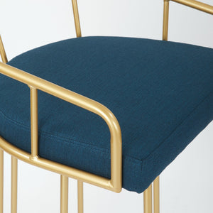 OSP Home Furnishings Luna 26" Counter Stool Azure/Gold