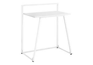 English Elm Computer compact 30" Desk with Durable Laminate Top and Metal Frame for Small Home Office Use White 35 L x 30 W x 4 H B2710P219612