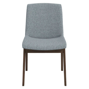 English Elm Crystal Upholstered Dining Chair Set Mid-century Modern Tapered Leg Solid Wood Frame B183P201604
