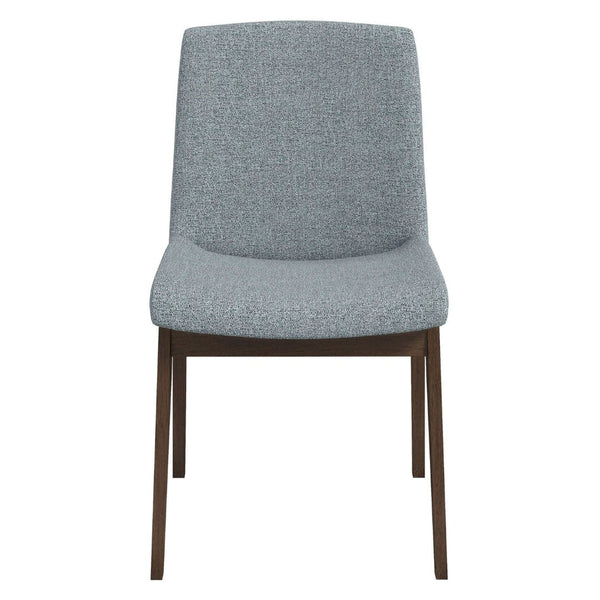 English Elm Crystal Upholstered Dining Chair Set Mid-century Modern Tapered Leg Solid Wood Frame B183P201604