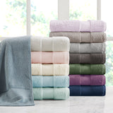 Madison Park Signature Turkish Transitional Cotton 6 Piece Bath Towel Set MPS73-316 Grey