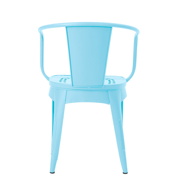 English Elm Christopher Knight Home® - LOURDES Matte Light Blue 3-Piece Iron Bistro Set – Weather-Resistant Floral Patio Table & 2 Chairs N773P278415B