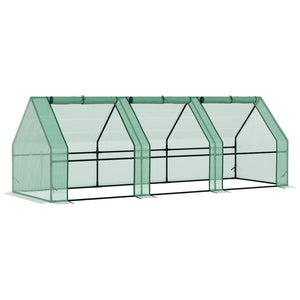 English Elm Greenhouse Tunnel Walk-in Outdoor Pe Cover Steel Frame Uv Protected Garden Shelter T3971P383522