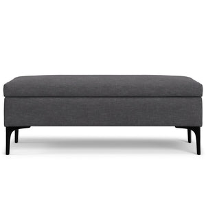 English Elm Rebecca Large Storage Ottoman Coffee Table With Lift-Up Lid - Stylish Slate Gray & Versatile Design B136P252690-GIGA