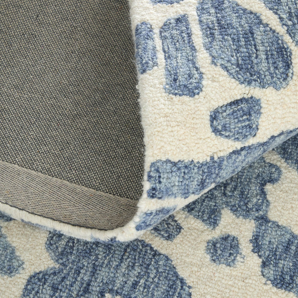 Feizy Rugs Wallace Hand-tufted Wool Rug - Durable, Textured Design For High-traffic Areas In Modern Spaces Blue,Ivory Wool Wal8a39fblu000f00