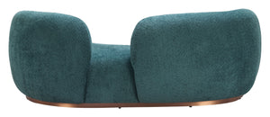 Zuo Modern Jamela Sofa Teal - Modern Shearling-style Fabric, Durable Pine Wood & Steel For Stylish Comfort Green 100% Polyester,Pine Wood,Steel 110478-zuo-modern