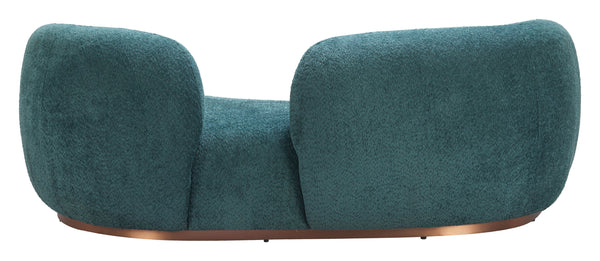 Zuo Modern Jamela Sofa Teal - Modern Shearling-style Fabric, Durable Pine Wood & Steel For Stylish Comfort Green 100% Polyester,Pine Wood,Steel 110478-zuo-modern