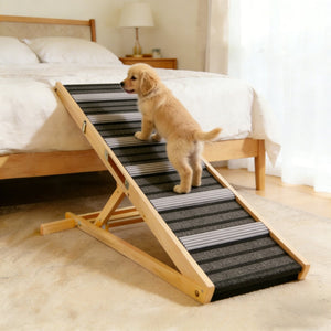 English Elm 2026 Adjustable Pet Ramp for Sofa Six Height Levels Grip Fabric Small Dogs W2641P460038