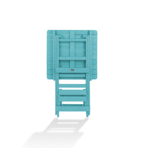 English Elm Summit Ridge Recycled Hdpe Outdoor Folding Bar Table Weather Resistant Eco Patio Teal B2745P409716