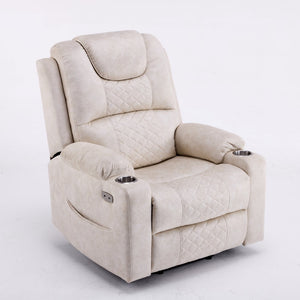 English Elm Oversized Power Lift Recliner with Massage Heat and Infinite Recline for Home Theater W3698S00003