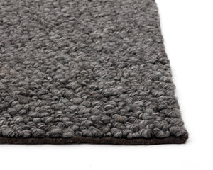 Sunpan UMEA Hand-Woven Wool-Blend Rug - Luxurious Artisanal Design for Elegant Living Spaces, 8' x 10' Black 106220