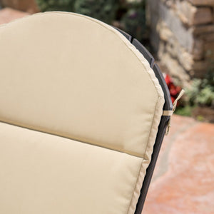 English Elm Christopher Knight Home® - Chair Cushion, Khaki Adirondack Style, Water-Resistant Fabric, Tailored Comfort For Outdoor Seating N769P577024K
